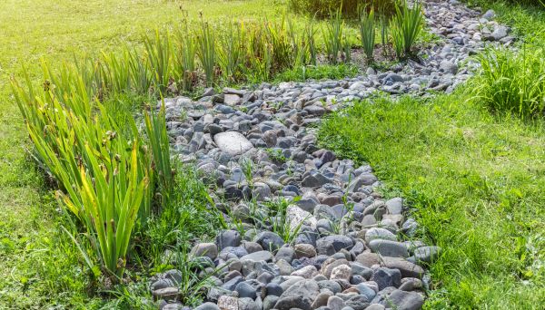River Rock Garden Installation in Chippewa Falls